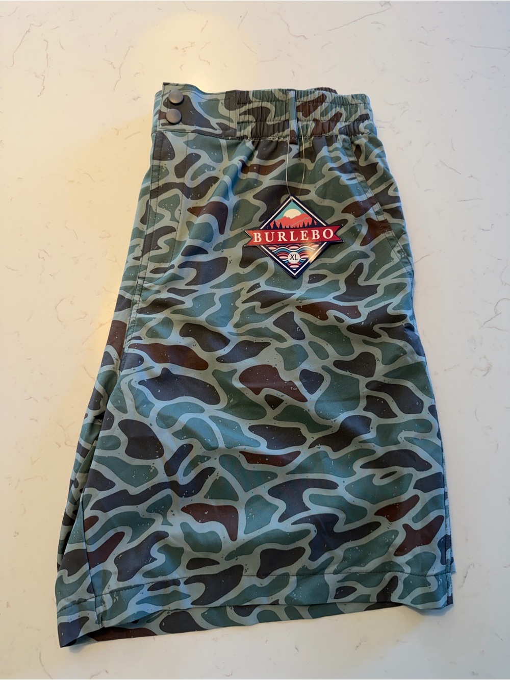 BURLEBO Green Camo Shorts
